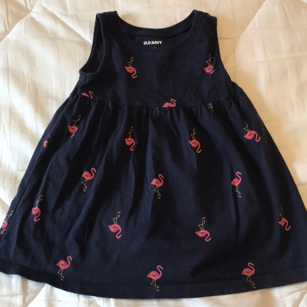 Flamingo print dress. 6-12m